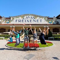 Jump for joy outside Freixenet Jump for joy outside Freixenet